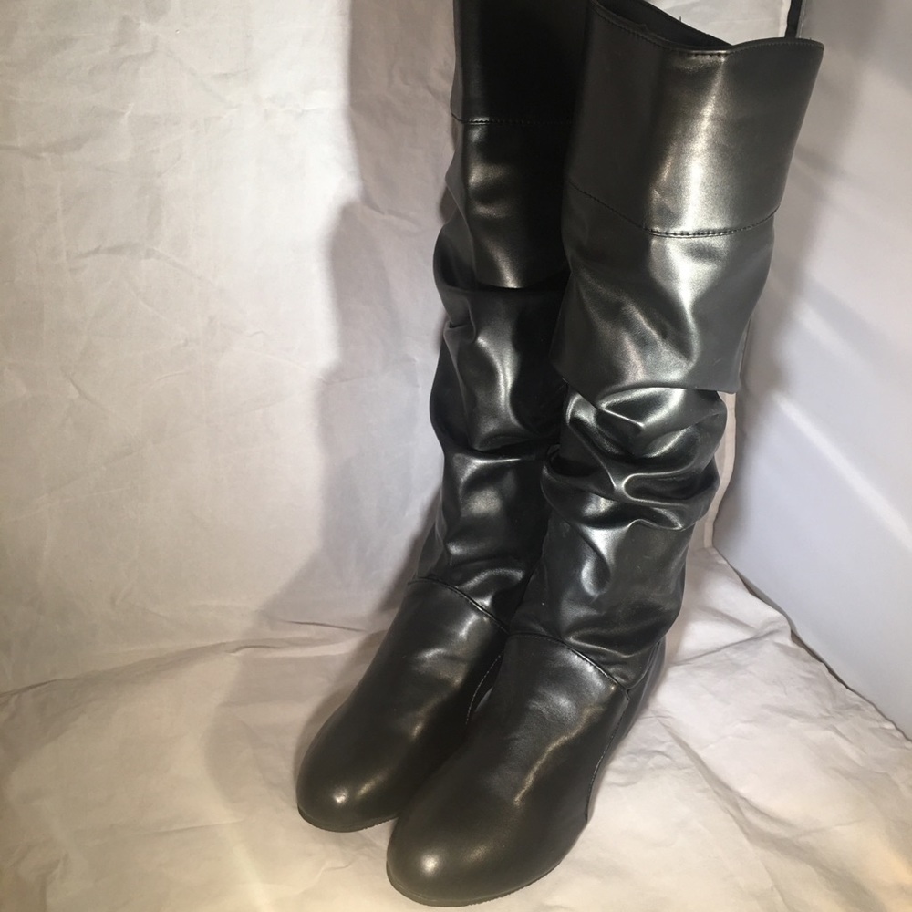 Black knee high boots